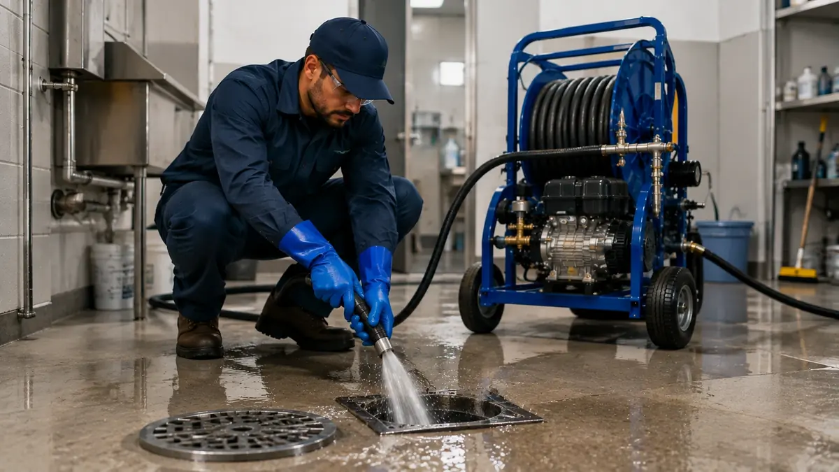 Floor Drain Hydro Jet Cleaning in Moraga