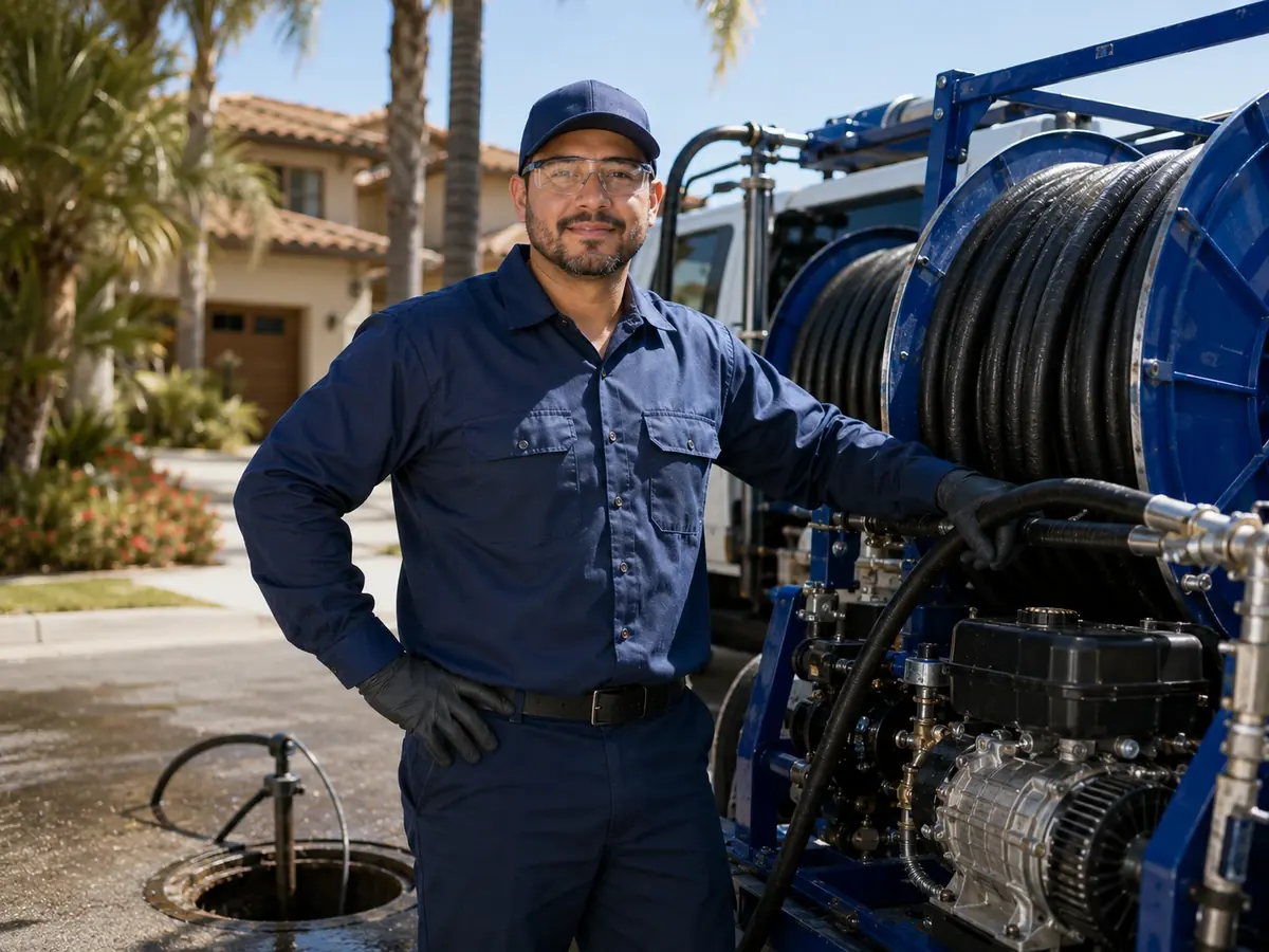 Hydro jet sewer cleaning in Moraga