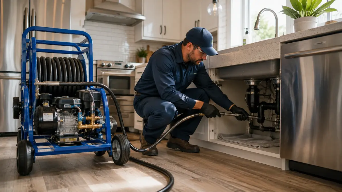 Kitchen Drain Hydro Jetting in Moraga