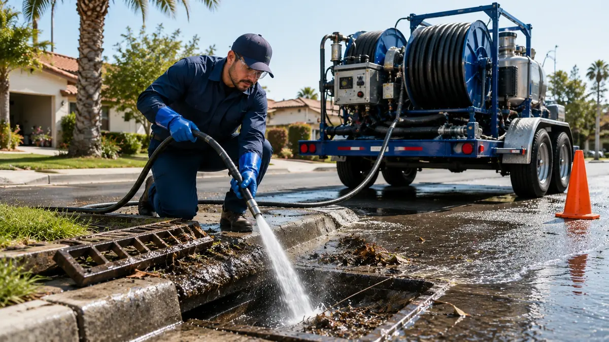 Storm Drain Hydro Jet Cleaning in Moraga