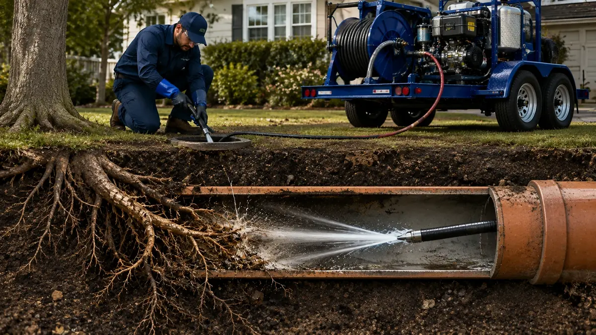 Tree Root Removal with Hydro Jetting in Moraga